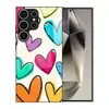 Adecuado para Funda de Vidrio para Teléfono Samsung S25Ultra S26 Ilustración de Corazón A17 Cubierta Protectora S23Fe Modelo Nuevo A90
