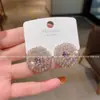 Pendientes de Cristal con Forma de Flor de Alto Gama Estilo Coreano 2026 para Mujer, Pendientes Nuevos y Únicos de Primavera con un Toque de Lujo Ligero y Sensación de Alta Gama