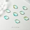 Novo fundo transparente K9 gradiente shell manicure diamante liso unha broca joias flash irregular unha broca joias