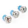16mm interruptor botão de metal com luz LED reset auto-travamento campainha elétrica carro modificação impermeável e à prova de poeira