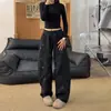 Pantalones Casuales de Agujero Suelto Estilo Americano para Mujer, Primavera y Otoño, Delgados, Versátiles, Modernos, Pantalones Deportivos Rectos de Pierna Ancha
