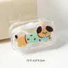 Estuche para Lentes de Contacto de Cachorro Lindo de Dibujos Animados, Estuche de Lentes de Contacto de Gama Alta Anti-Presión y Anti-Caída, Caja de Almacenamiento de Gafas Sencilla y Portátil