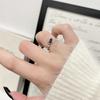 Anel Cobra Zircônia Brilhante Diamante Flash Luxo Leve Prata Anel de Dedo Aberto Textura de Alta Qualidade Simples Versátil Moda Joia Cool para Mulheres