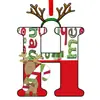 Novos enfeites de pendurar criativos com letras em inglês de fronteira, acrílico plano para decoração de árvore de Natal, festa em casa, presentes