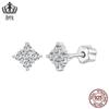 Evelle Simples Brilhante Moissanite Brincos de Diamante s925 Prata Esterlina Banhado A Platina Brincos Commuter All-match Jóias Mulheres