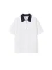 Camisa Polo Retro Americana Nueva Juvenil con Media Cremallera Manga Corta para Hombre Verano Bloques de Color Cuello Solapa Camiseta Casual Moderna