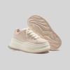 Tênis Brancos de Solado Grosso Beier para Mulheres, Leves e Confortáveis, Novo Modelo Primavera 2026, Sapatos Casuais de Couro que Aumentam a Altura