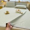 Conjunto de saia de cama de seda gelo classe a, três peças, estilo princesa ins, renda, lavável à máquina, antiderrapante, sensação refrescante, saia de cama ervilha, individual, resfriamento