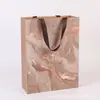 Bolsas de Papel sin Cintura con Diseño Geométrico del Fabricante, Bolsas de Compra de Regalo de Boutique de Alta Gama, En Stock al por Mayor