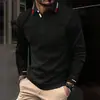 Comercio Exterior Primavera y Otoño Nueva Camisa Polo para Hombre Cuello Solapa Manga Larga Golf Casual Deportiva Top Camiseta de Color Contrastante