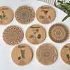 Posavasos de Corcho Personalizados Estilo Ins para Restaurantes, Manteles Individuales Modernos y Sencillos, Posavasos Impresos para Jugos, Bebidas, Café y Té
