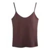 Una generación de camisola sin mangas de primavera y verano para mujer con almohadilla en el pecho, corte ajustado, con tirantes ajustables, espalda descubierta, ropa interior que se puede usar por fuera