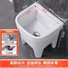 Lavabo Pequeño Multifuncional para Baño Exterior para Uso Doméstico, Lavabo de Cerámica para Fregar Balcones y Pisos