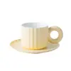 Taza de Café de Cerámica Juego para el Té de la Tarde Regalo de Boda Alto Valor Estético Taza de Pareja Caja de Regalo juego