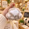 Peluche de imitación de visón, muñeco lindo de pata de gato, bolso con corazón de niña, colgante, bolsa de pata de felpa, colgante para llavero de coche