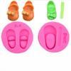 Molde de Silicone para Sapatos de Bebê Laço Fondant Chocolate Bolo Argila Ultra Leve Molde de Assar DIY