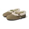 Zapatos Mary Jane de Piel de Vaca Altamente Mercerizada para Mujer, Zapatos Cálidos Peludos, Zapatos Planos Nuevos Estilo con Hebilla de Cuero Genuino, Zapatos de Boca Baja