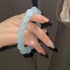 Dulce hielo transparente color jade blanco de alta calidad pulsera de raíz de bodhi alrededor del dedo suave degradado blanco estudiante pareja novias pulsera de cuentas redondas
