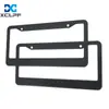 Marco para placa de matrícula estándar americano de venta caliente para comercio exterior, material de aleación de aluminio, marco para placa de matrícula negro y plateado, selección de múltiples artesanías, soporte para LOGO