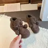 Zapatos peludos casuales versátiles para mujer, calzado para exteriores, nuevo para Otoño/Invierno 2026, suela suave antideslizante, estilo francés, zapatos de algodón engrosados con felpa
