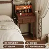 Penteadeira Vintage Francesa de Madeira Maciça Selecionada Mini Retro Mesa de Maquiagem Piano Preto Apartamento Pequeno Quarto 60cm
