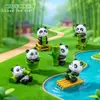 Paisaje en miniatura con lindas figuras de bambú y panda, adorable decoración de jardín, accesorios de paisajismo DIY, adornos en miniatura