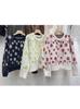 Tejido de Punto con Estampado de Flores Estilo Coreano Otoño e Invierno Nuevo Estilo Holgado Perezoso Diseño Dulce Cuello Redondo Tejido de Punto Navideño para Mujer