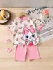 Comercio Exterior Transfronterizo Xiyin Lindo y Dulce Gato Pijama Manga Corta Niñas Modernas Estampado Conjunto para Salir
