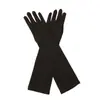 Guantes de Fiesta de Color Sólido Elásticos de Seda de Leche para Actuación Guantes de Vestir Accesorios de Disfraz para Festival