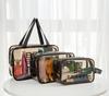 Bolsa Cosmética Transparente de PVC Estilo Ins Viagem Portátil Bolsa de Higiene Produtos para Cuidados com a Pele Bolsa de Armazenamento de Cosméticos