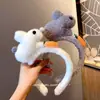 Diadema de Peluche con Orejas de Conejo Lindas para Lavado de Cara de Mujer Pinza para el Cabello Diadema Popular en Internet Tocado de Cabeza de Conejo Accesorios para el Cabello Esponjosos