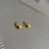 Pendientes Redondos Geométricos con Superficie Fotosensible Metálica de Aguja de Plata Pendientes de Estilo Frío Simple Europeo y Americano Pendientes de Diseño Nicho para Mujer