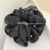 Novo Estilo de Elástico de Cabelo Estilo Preguiçoso, Versão Coreana, Scrunchie Elegante e Gracioso de Chiffon com Pérolas, Acessório de Cabelo de Alta Qualidade