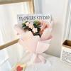 Exquisito ramo de peluche de flor de simulación 520 Día de las Madres juego de regalo de flor eterna para novias sosteniendo flores al por mayor