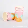 Nuevo Snack de Helado Tema Fiesta Infantil Galletas Helado de Chocolate Vajilla Desechable Mantel Cuchara