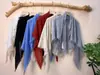 2025 Novo Cachecol de Cashmere Outono e Inverno Xale Moda Quente Cachecol Assimétrico com Franjas