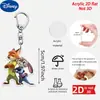 Impresión Plana 2D Animales Locos 2 Imán para Refrigerador Nick Judy Llavero Acrílico Mochila Colgante Lindo