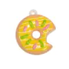 Acrílico Colorido Donut Desenho Animado Cola Cremosa Pingente Chaveiro Acessórios Material Pingente Joias DIY Atacado