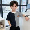 Verano 2026 Nuevo Popular Estampado Digital Niños Rayas Manga Corta Estilo Coreano Moderno Ropa Infantil Simple Casual Versátil Ropa para Niños