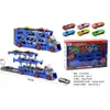 Contêiner dobrável de nova deformação transfronteiriço catapulta carro Criança liga metálica multi-camadas armazenamento educativo menino brinquedo carro atacado