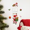Pegatinas de Interruptor para Sala de Estar y Dormitorio de Papá Noel PVC Autoadhesivas Decoración del Hogar Transfronteriza Dibujos Animados Nieve Atmósfera Popular Pegatinas de Pared