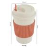 Copo de Café de Plástico de Palha de Trigo Transfronteiriço, Copo de Água Portátil Selado para Exterior, Caneca de Plástico para Viagem com Tampa
