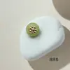 Botones Combinados de Resina Imitación Jade y Metal de 10 mm, Botones Redondos de Perlas Coloridas para Cheongsam, Botones Decorativos Estilo Chino para Cheongsam y Hanfu