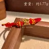 Pulseira de Fio Vermelho S925 Prata Esterlina Atrai-Dinheiro com Novo Artesanato Trendy Chinês em Resina 3D, Design de Cavalo do Zodíaco, Pulseira Trançada Traz-Riqueza
