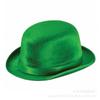 Suministro directo de fábrica sombrero bombín verde irlandés tela flockeada sombrero Lincoln sombrero para actuación escénica estilo británico