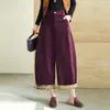 Pantalones anchos de estilo chino con dobladillo enrollado para mujer, nueva colección otoño/invierno 2026, de cintura alta, corte holgado, largo cropped, adelgazantes, versátiles, pantalones casuales