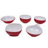 Tazón de arroz de melamina roja y blanca A8, tazón para sopa, tazón para condimentos, olla caliente, vajilla de restaurante, tazón para salsa de autoservicio, tazón pequeño de plástico comercial de imitación de porcelana