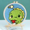 Bordado Poke Ruso Bordado a Mano DIY Paquete de Material Pintura con Lana Bordado en Pareja Poke Poke Poke Poke Show Aguja
