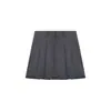 Shorts de traje de verano finos grises para mujer 2026 nuevos pantalones tipo falda de cintura alta adelgazantes línea A con pliegues falsos para usar como prenda exterior