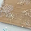 Tecido Bordado com Lantejoulas em Rede de Borboleta, Tecido Bordado para Vestido de Casamento com Design de Hanfu com Lantejoulas